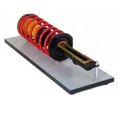 matériel pédagogique : Modèle en coupe d'un amortisseur hydraulique type Mc Pherson