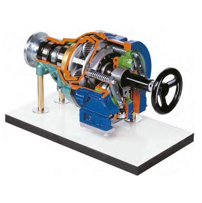 matériel pédagogique : Modèle en coupe d'un surmultiplicateur epicycloïdal
