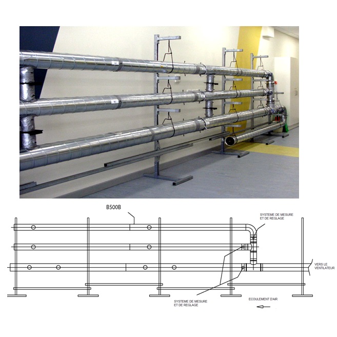 matériel pédagogique : Configuration de gaine de ventilation supplémentaire, kit B