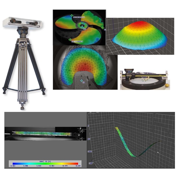 matériel pédagogique : Système d'extensomètrie 3D tridimensionnel  par corrélation d'images numériques (DIC)