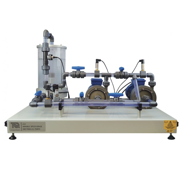 matériel pédagogique : Appareil d'étude de pompes centrifuges avec variateur de vitesse et montage série-parallèle