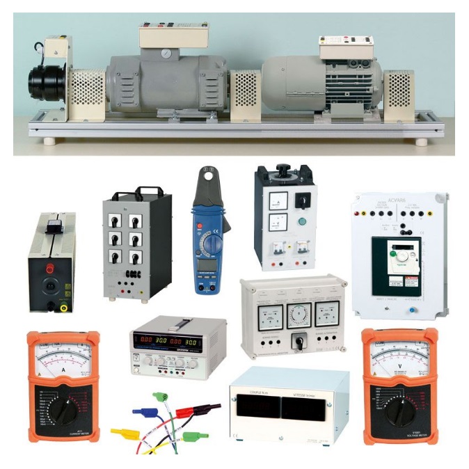 matériel pédagogique : Banc didactique d'étude d'un moteur à courant continu et  d'une machine synchrone 300W