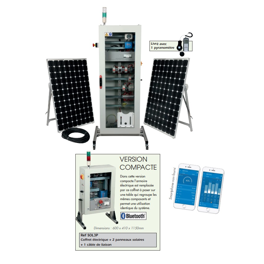 matériel pédagogique : Centrale solaire didactique pour site isolé