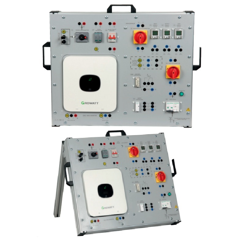 mat&eacute;riel p&eacute;dagogique : Panneau didactique d'étude de la restitution de lénergie photovoltaïque ou éolienne au réseau électrique